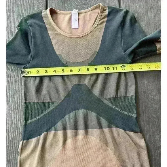 Stella McCartney Adidas Contour Top Sz Small 3/4 Sleeves Compression Pink Gray - Picture 4 of 10